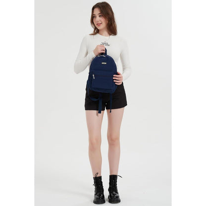 Damen Mini Rucksack Blau Leicht & Geräumig für Alltag & Reisen