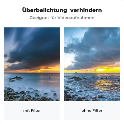 Variabler Graufilter 52mm ND8-128 für Landschafts- & Videofotografie