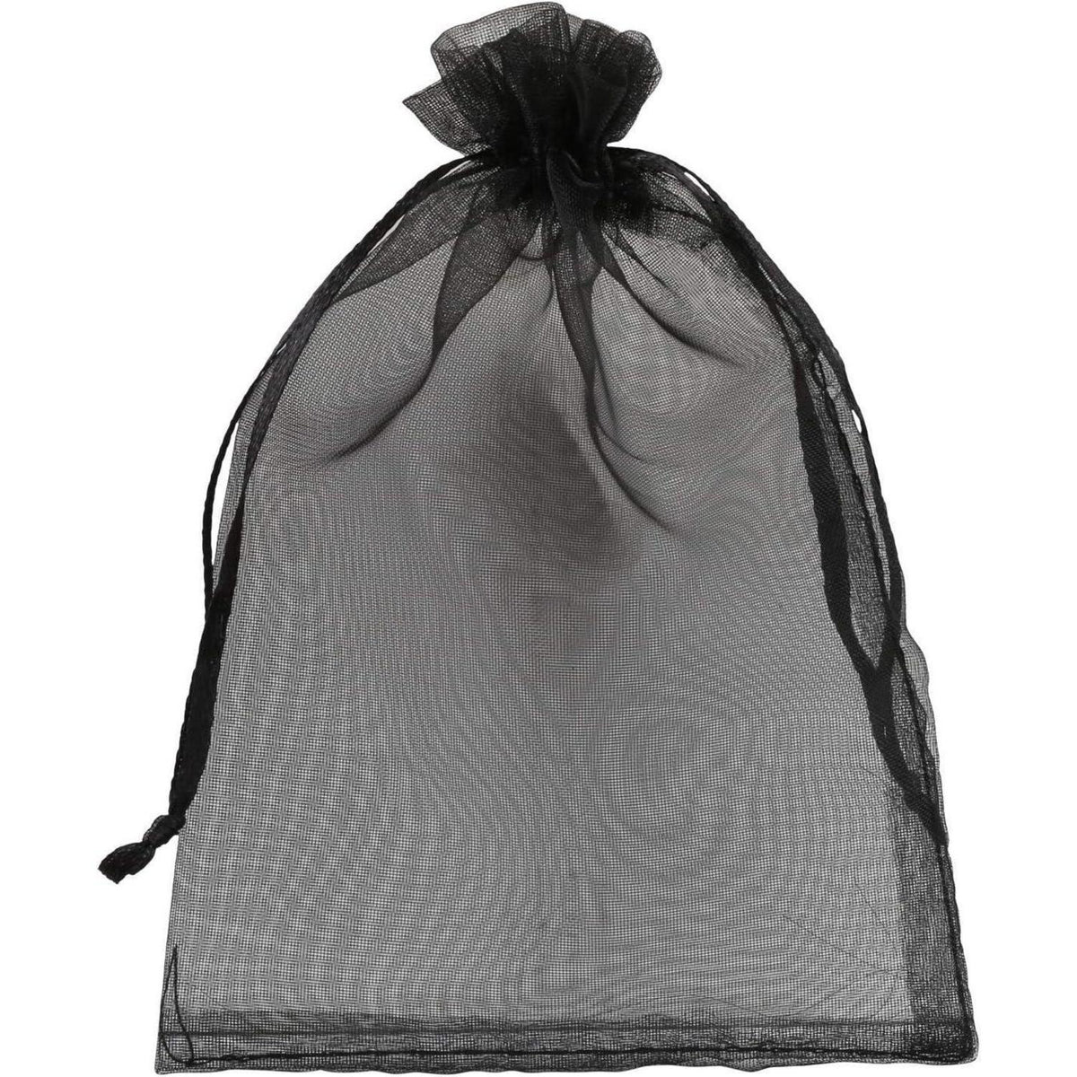 120x Organzasäckchen Schwarz - Schmuckbeutel 10x15cm
