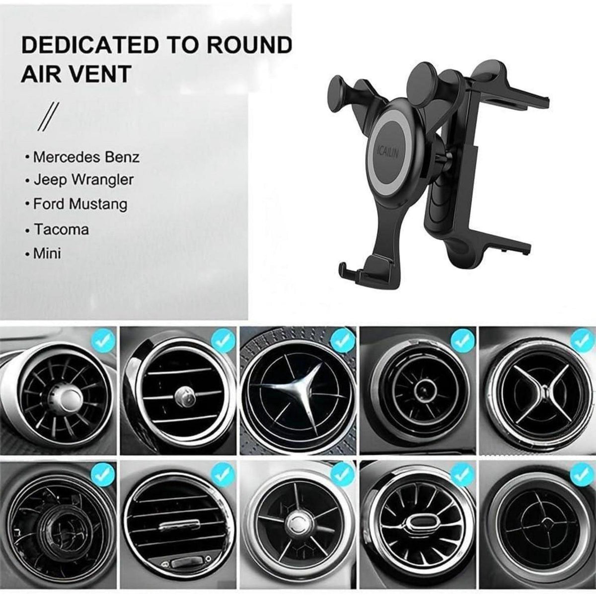 Handyhalterung Auto für Mercedes – Stabil & 360° drehbar