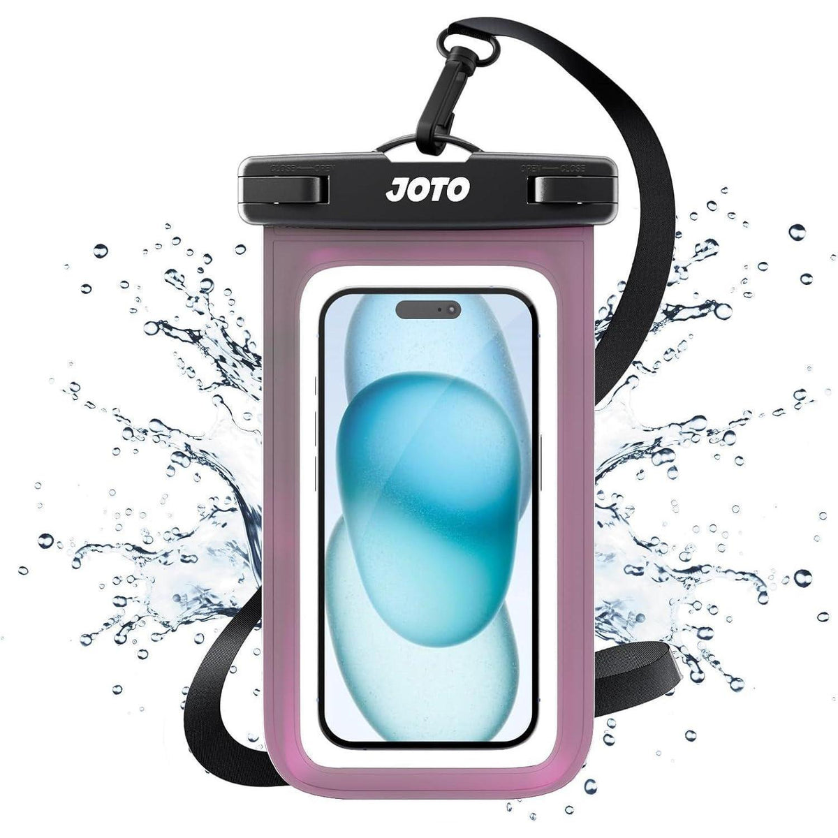 Wasserdichte Handyhülle bis 7 Zoll, IPX8, Lila
