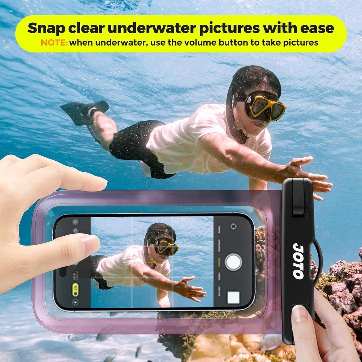 Wasserdichte Handyhülle bis 7 Zoll, IPX8, Lila
