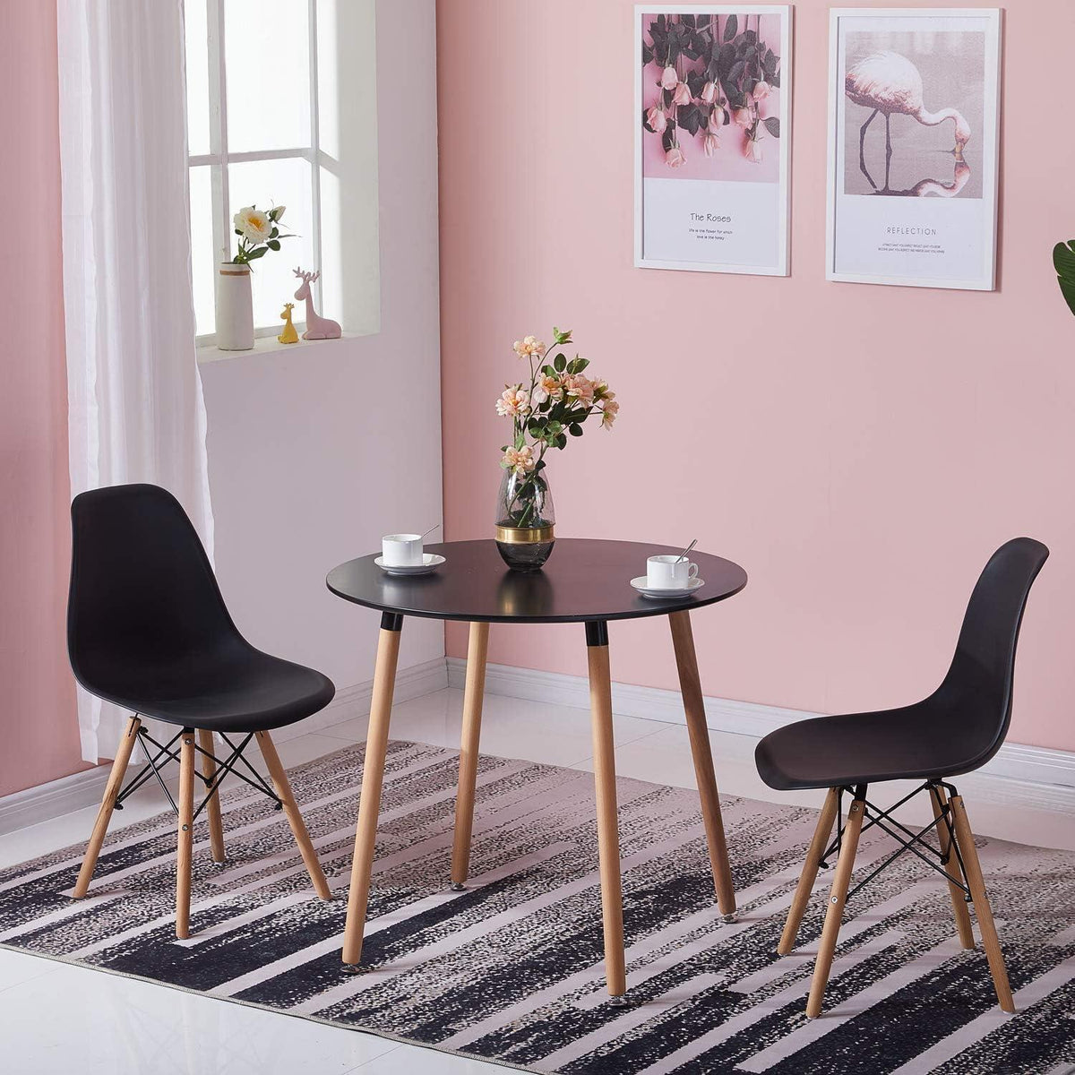 Runder Esstisch Skandinavisch Weiß 80cm Küchentisch Modern