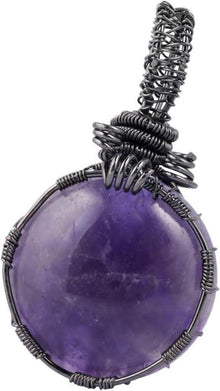 KYEYGWO Frauen Amethyst Kristall Anhänger Halskette