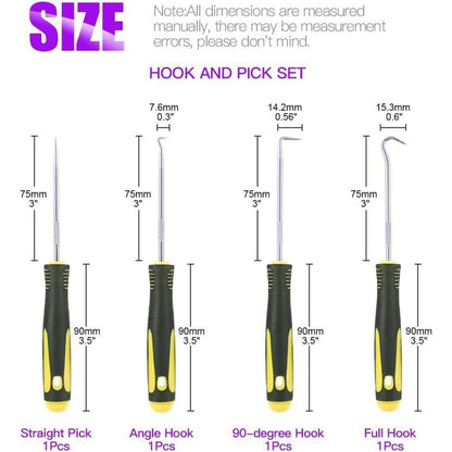 Sprengringzangen und Picks Set 8-teilig mit Haken und Zangen