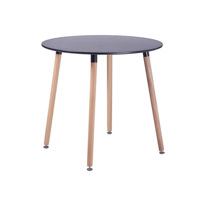 Runder Esstisch Schwarz Skandinavisch – MDF Küchentisch 80x80cm