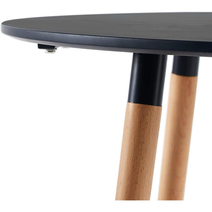 Runder Esstisch Schwarz Skandinavisch – MDF Küchentisch 80x80cm