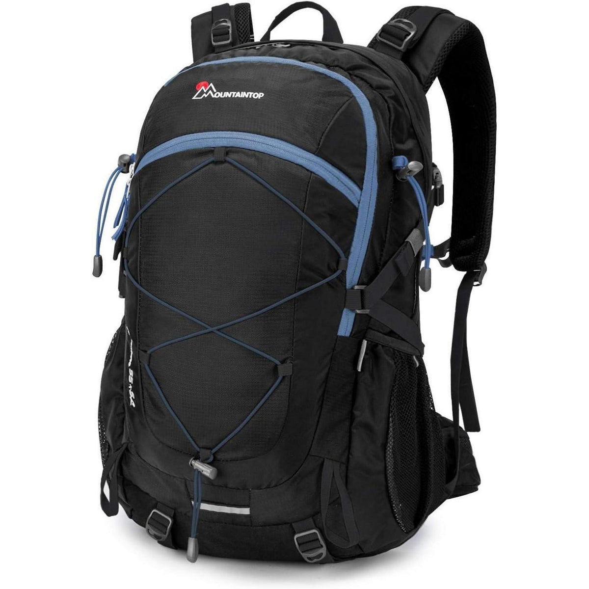 Wanderrucksack 40L Herren Damen Trekking Camping Reisen - Schwarz Blau