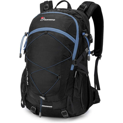 Wanderrucksack 40L Herren Damen Trekking Camping Reisen - Schwarz Blau