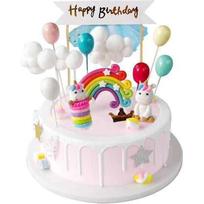 Einhorn Geburtstag Kuchen Topper Set für Kinder Mädchen