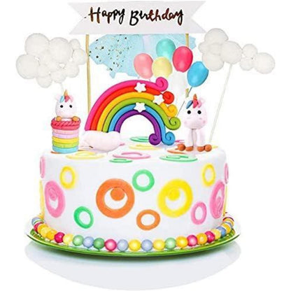 Einhorn Geburtstag Kuchen Topper Set für Kinder Mädchen
