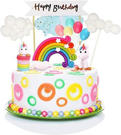 Tortendeko Einhorn Regenbogen Geburtstag Kuchen Topper Mädchen Jungen