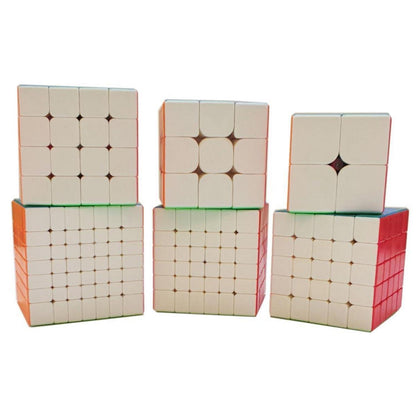 Zauberwürfel Set 6er Pack – 2x2 bis 7x7 Puzzle Cubes