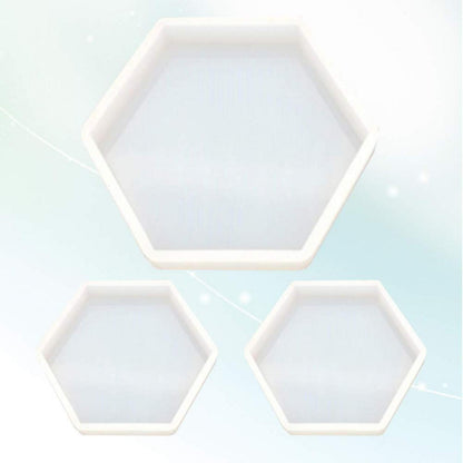 Epoxidharz Form Hexagon – 3er Set für Schmuck & DIY