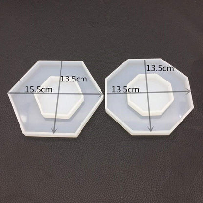 Epoxidharz Form Hexagon – 3er Set für Schmuck & DIY
