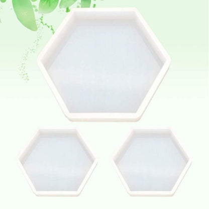 Epoxidharz Form Hexagon – 3er Set für Schmuck & DIY
