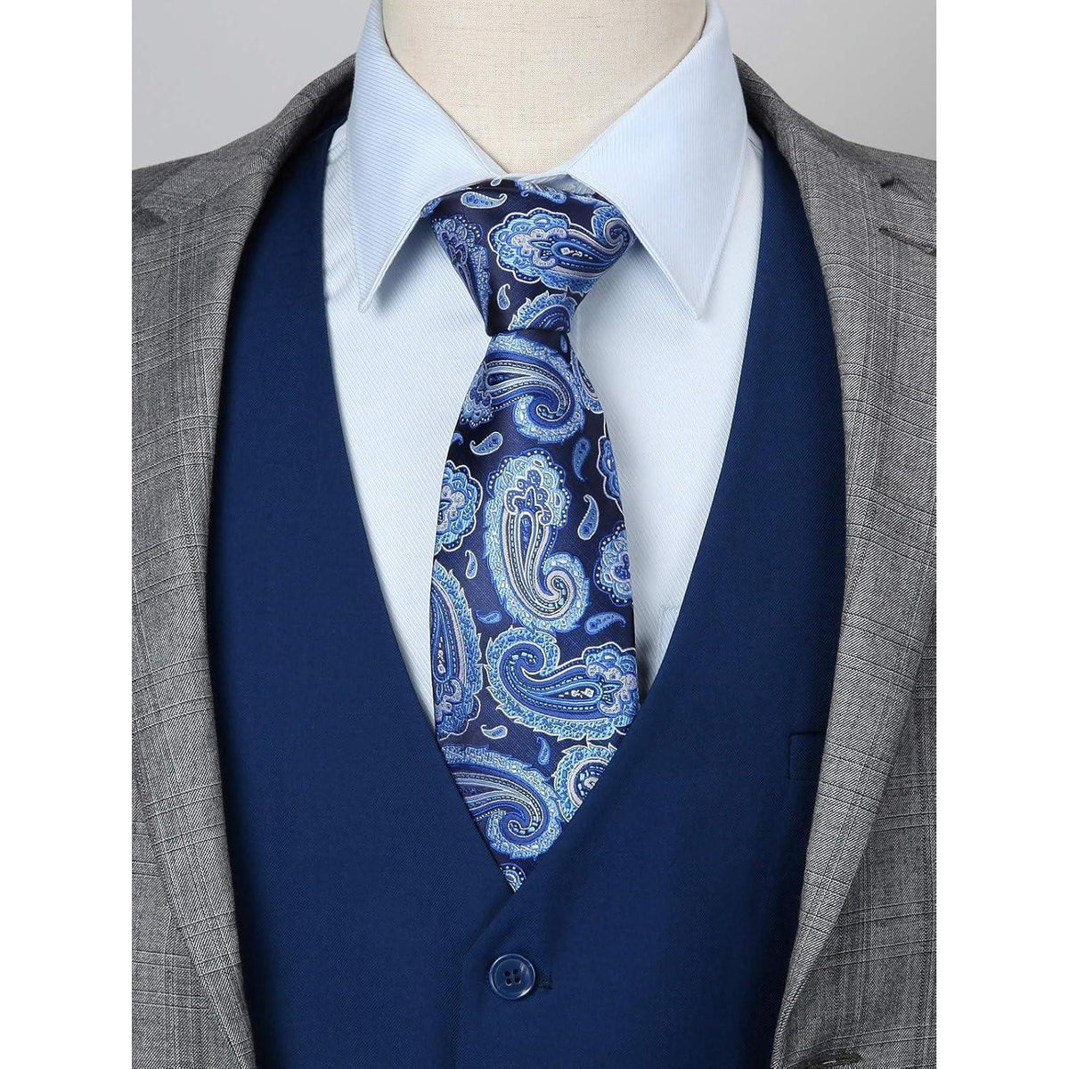 Herren Weste Baumwolle Einfarbig Marineblau L
