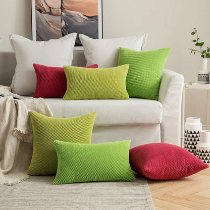 Apfelgrün Kissenbezug 40x40 cm - 2er Set, Sofakissen Deko