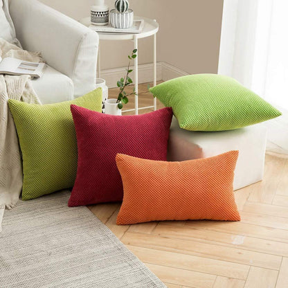 Apfelgrün Kissenbezug 40x40 cm - 2er Set, Sofakissen Deko