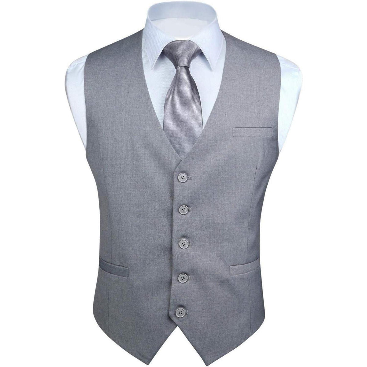 Herren Weste Baumwolle Hellgrau 3XL