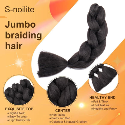 Ombre Flecht Haare 60cm - 2-4 Farben für Zöpfe & Box Braids