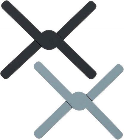 2er Set Silikon Topfuntersetzer hitzebeständig klappbar 26cm