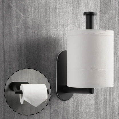 Toilettenpapierhalter ohne Bohren, matt schwarz, Edelstahl
