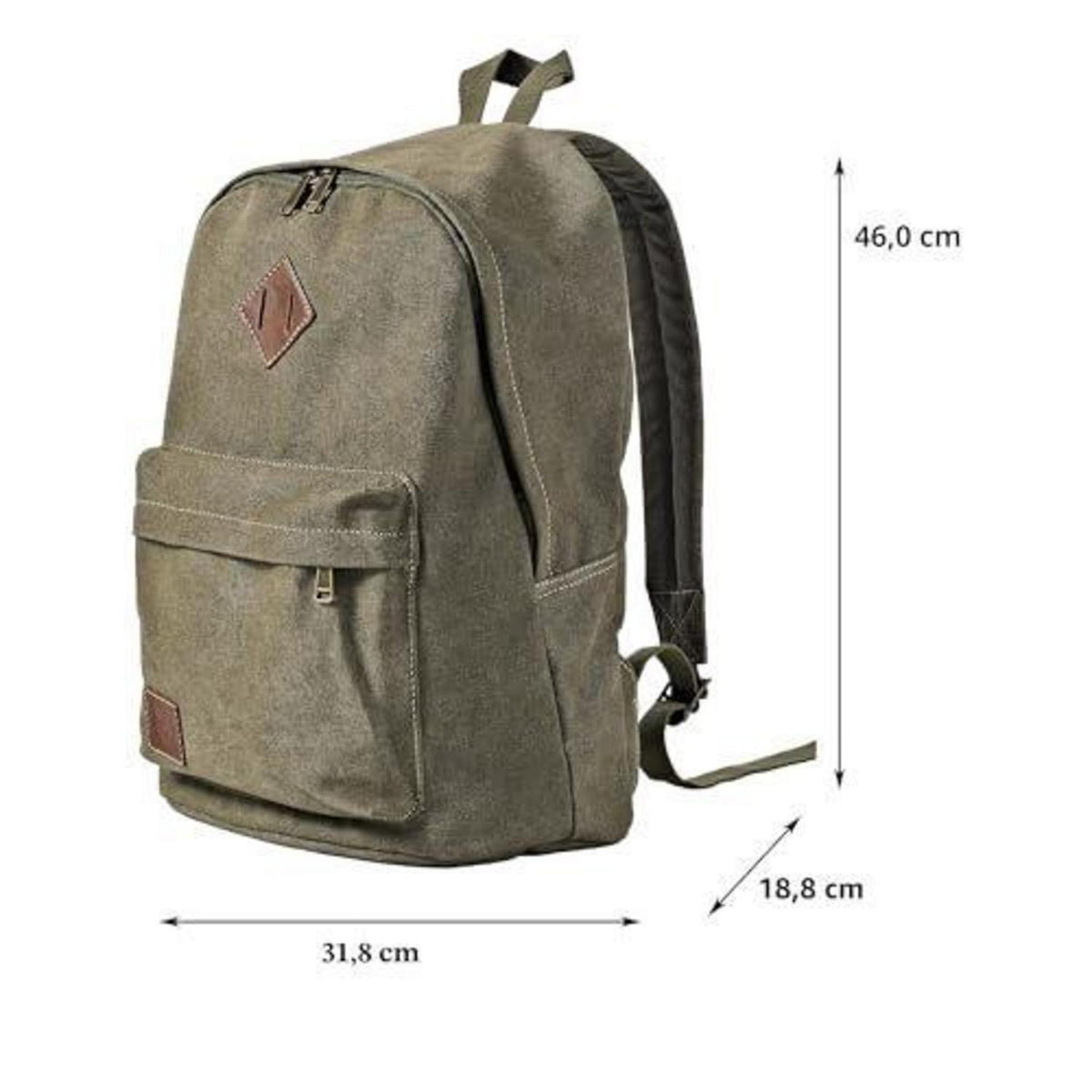 Vintage Canvas Rucksack – Ultraleichter Daypack für Laptop & Reisen