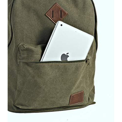 Vintage Canvas Rucksack – Ultraleichter Daypack für Laptop & Reisen