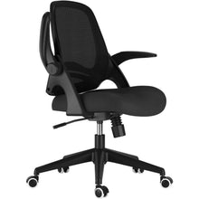 Ergonomischer Bürostuhl mit hochklappbaren Armlehnen, Schwarz