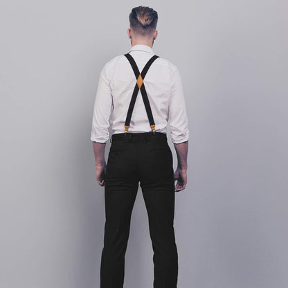 Herren Hosenträger X-Form Starken Metall Clip Elastisch