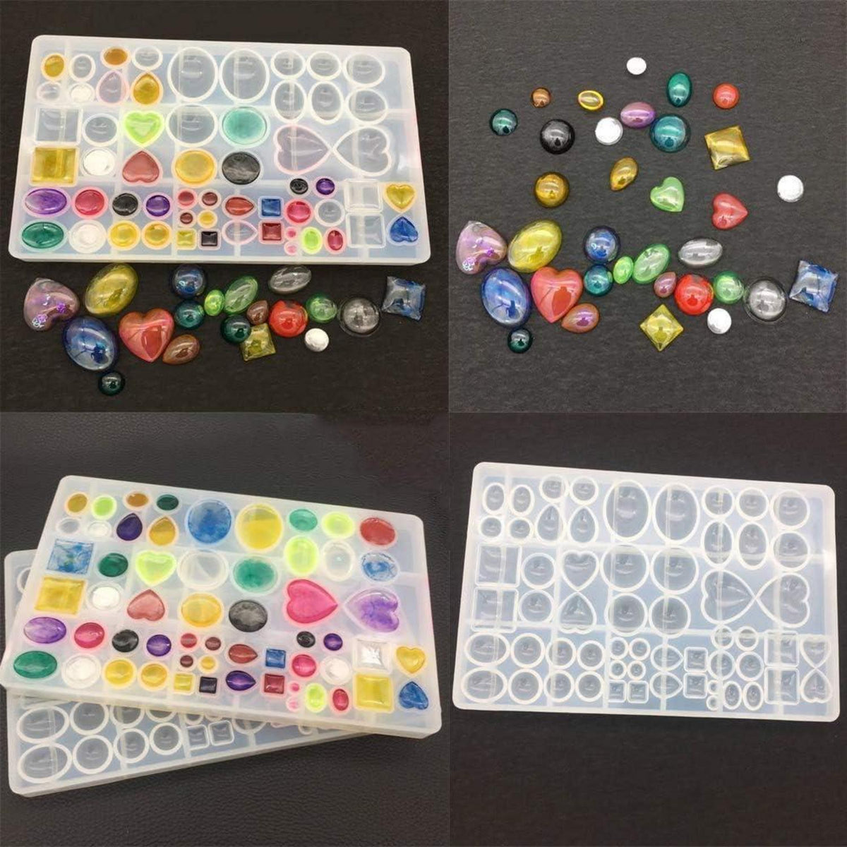 Silikon Gießformen für Harz Schmuck – 2er Set DIY