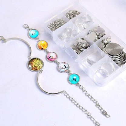 DIY Schmuckset Armband mit Cabochon & Tablett