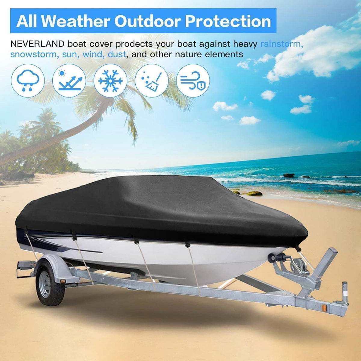 Wasserdichte Bootsplane 17-19ft – Schutzcover für Ihr Boot