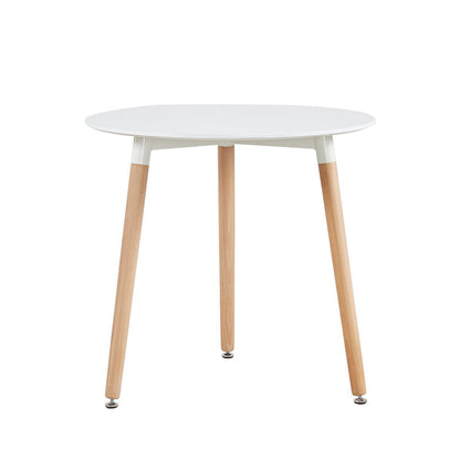Runder Esstisch Weiß Skandinavisch | 80x72cm Küchentisch Holz
