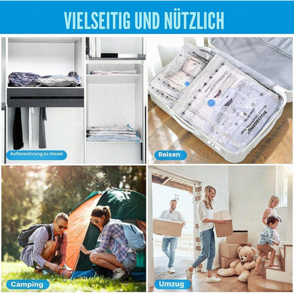 Vakuumbeutel Set 6er Pack – Platzsparende Aufbewahrung für Kleidung
