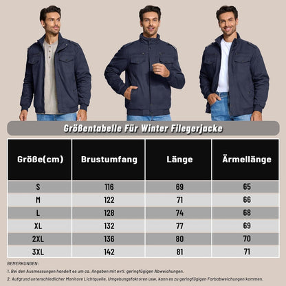 Herren Winterjacke Sherpa gefüttert Dunkelblau M