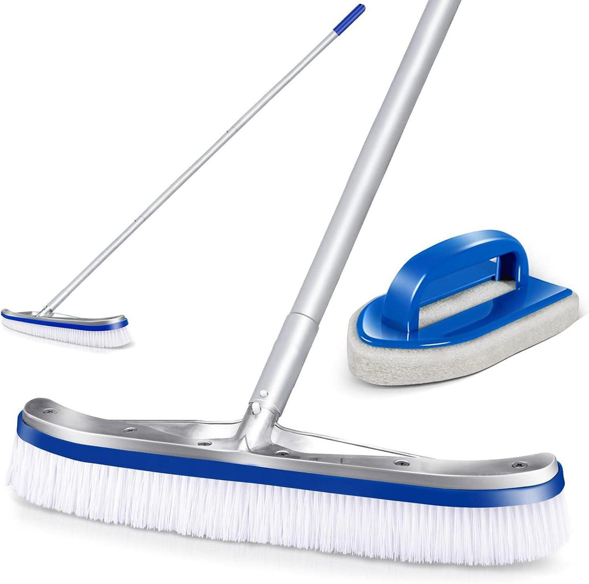 Poolbürste Set mit Aluminium Griff und Schwamm Bürste