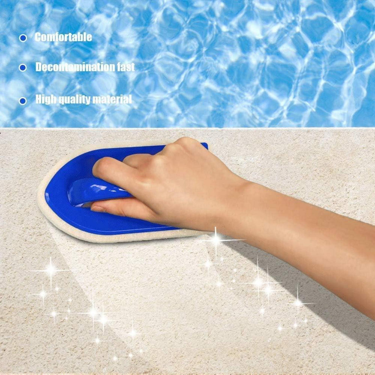 Poolbürste Set mit Aluminium Griff und Schwamm Bürste, für Folienpool