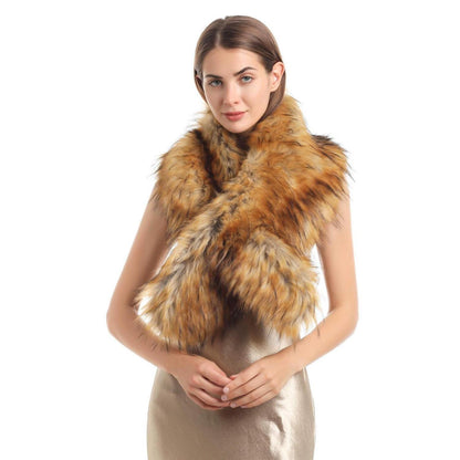Damen Kunstfell Kragen 120cm warm für Winter Outfits