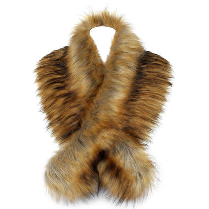 Damen Kunstfell Kragen 120cm warm für Winter Outfits