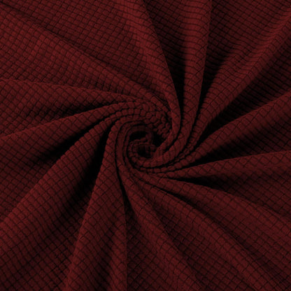 Ohrensesselüberzug 2-teilig Jacquard – Weinrot