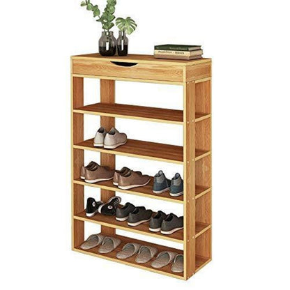 Holz Schuhregal 5 Ebenen – Schuhschrank für 20 Paar Schuhe