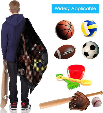Extra Große Balltasche Netz für 8-15 Bälle, Sport Netztasche mit