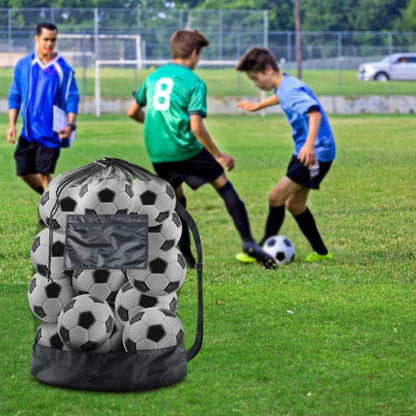 BROTOU Großes Ballnetz Ballsack Fußballtasche 8-15 Bälle Meshbag