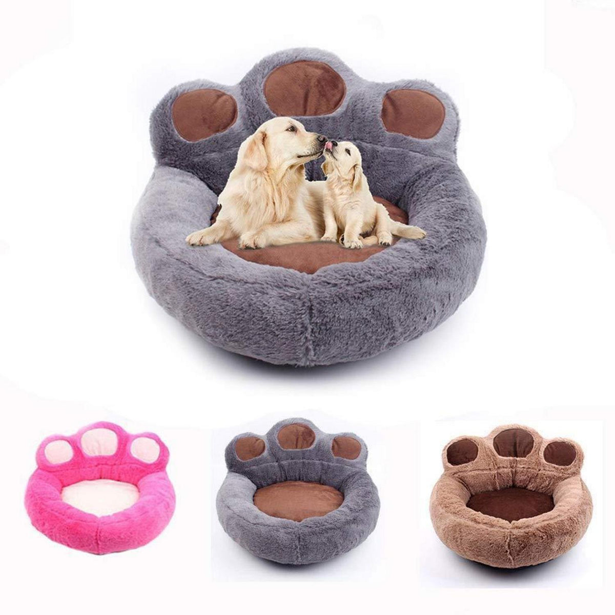 Bärentatze Hundebett Grau – Waschbar & Bequem (L)