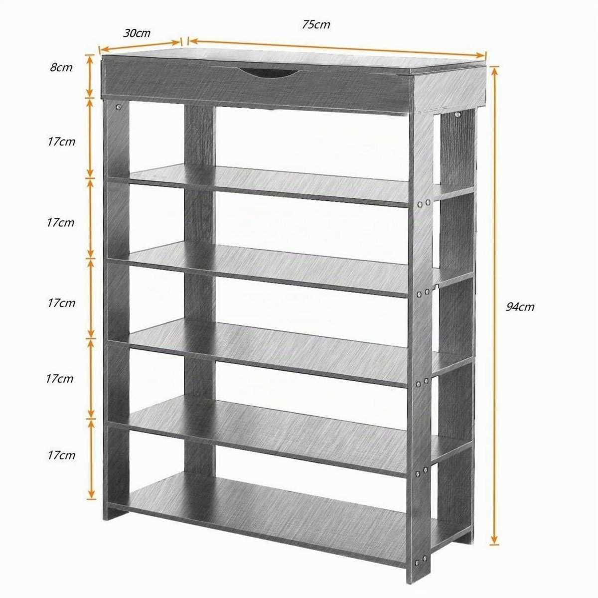 Holz Schuhregal 5 Ebenen – Schuhschrank für 20 Paar Schuhe