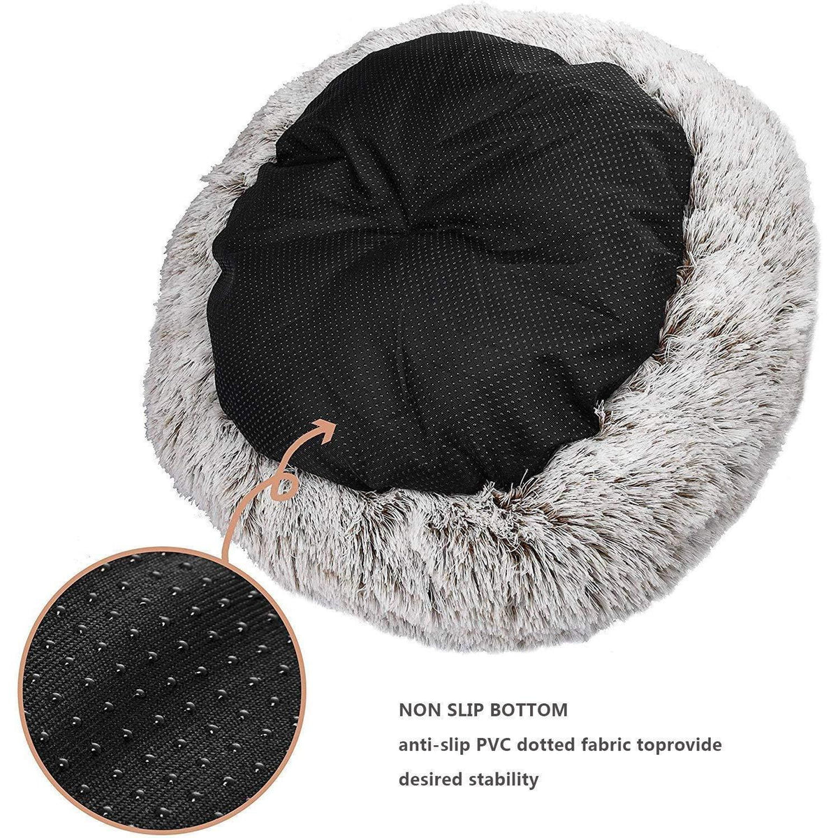Deluxe Haustierbett Donut Cuddler – Braun, 120cm