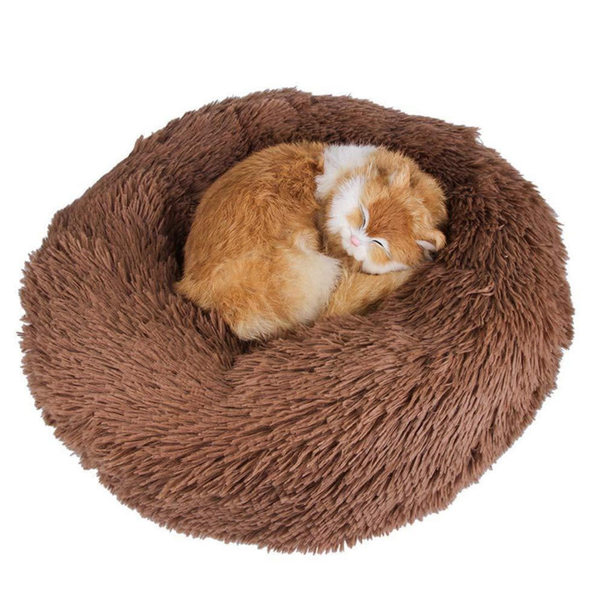 Deluxe Haustierbett Donut Cuddler – Braun, 120cm