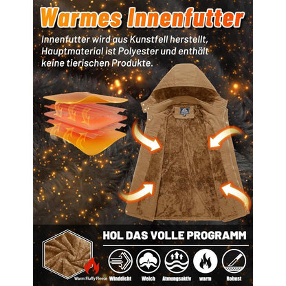 Herren Winterparka mit Kapuze & Cargo Taschen – Warm & Vielseitig